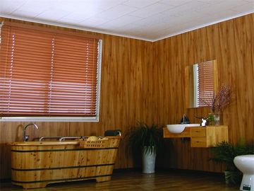 木の薄板にされた装飾的な天井板、再生利用できるポリ塩化ビニールの壁カバー250*8mm