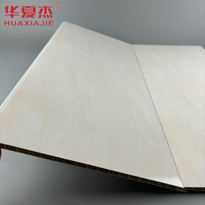 高品質の黄色の大理石のデザイン 250x8mm pvc壁パネル 簡単に設置 pvc天井パネル 浴室の装飾