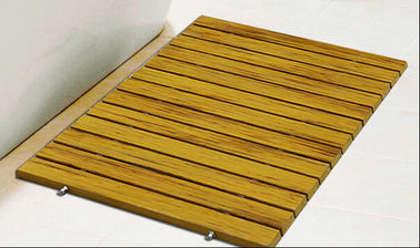良い価格 長方形の木製のプラスチック合成の Decking WPC のシャワー マット 80cm x 60cm オンライン