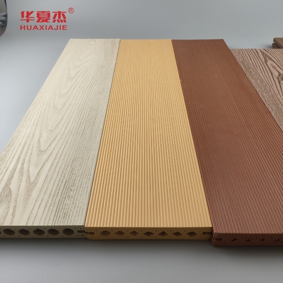 良い価格 反スキッドWPCのdeckingの合成の床の敷物140 x 25mmの茶色のコーヒー灰色のチークの木製色 オンライン